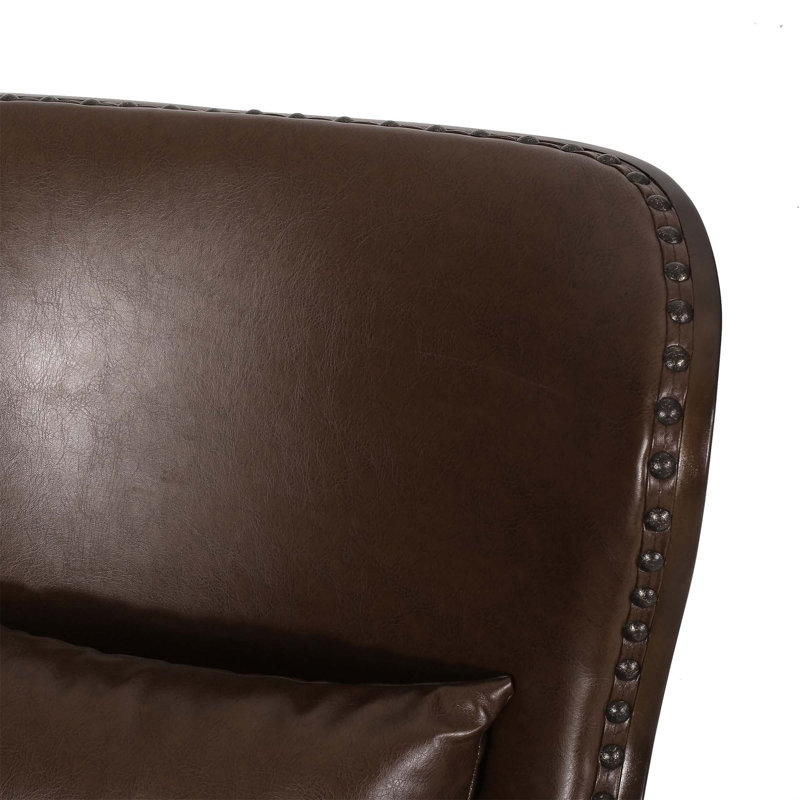 Chaise d'appoint sophistiquée avec un confort inégalé et un design élégant, Similicuir brun