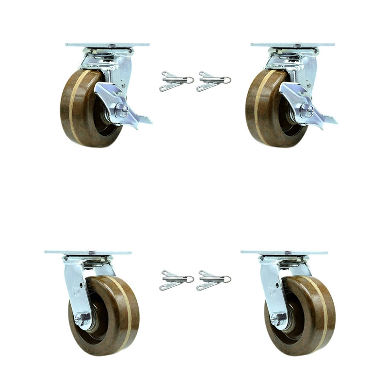 Ensemble de roulettes 4 pièces avec roulettes