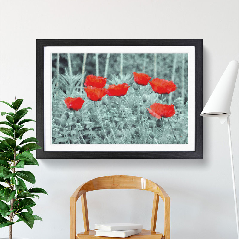 Field of Poppies Vol.4 - Framed Print, Black Framed, 36cm H x 48cm W x 2cm D