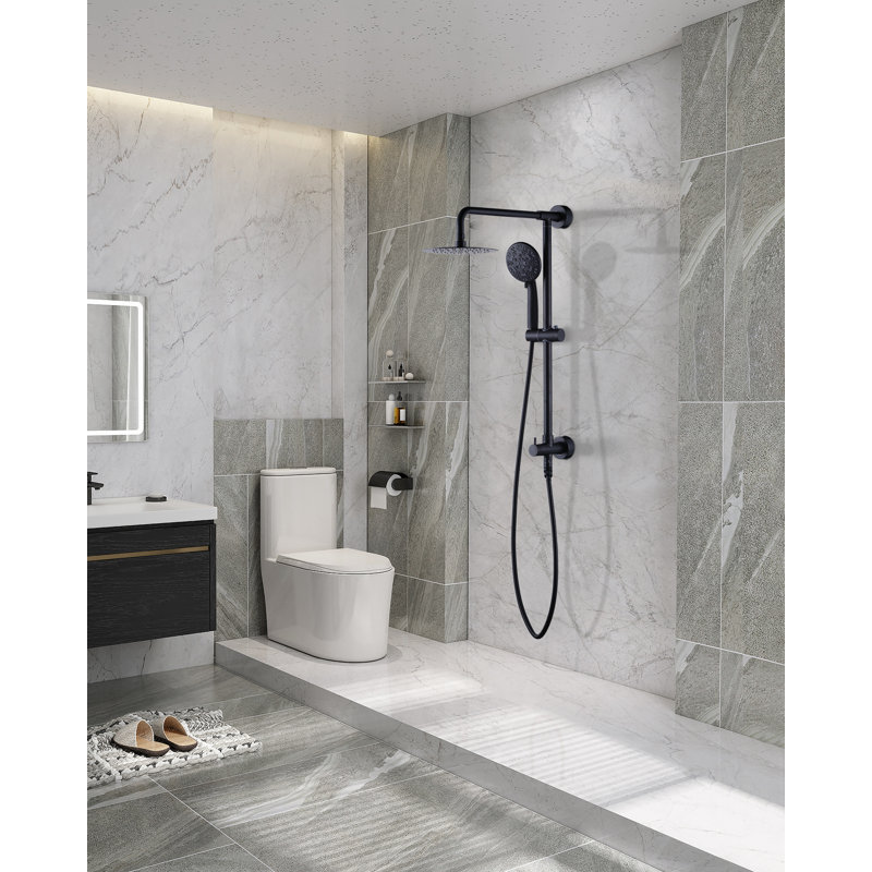 Système de robinet de douche mural avec douche à main, 7 réglages de jet et 1,8 gal / min, ensemble de garniture seulement (valve non incluse)