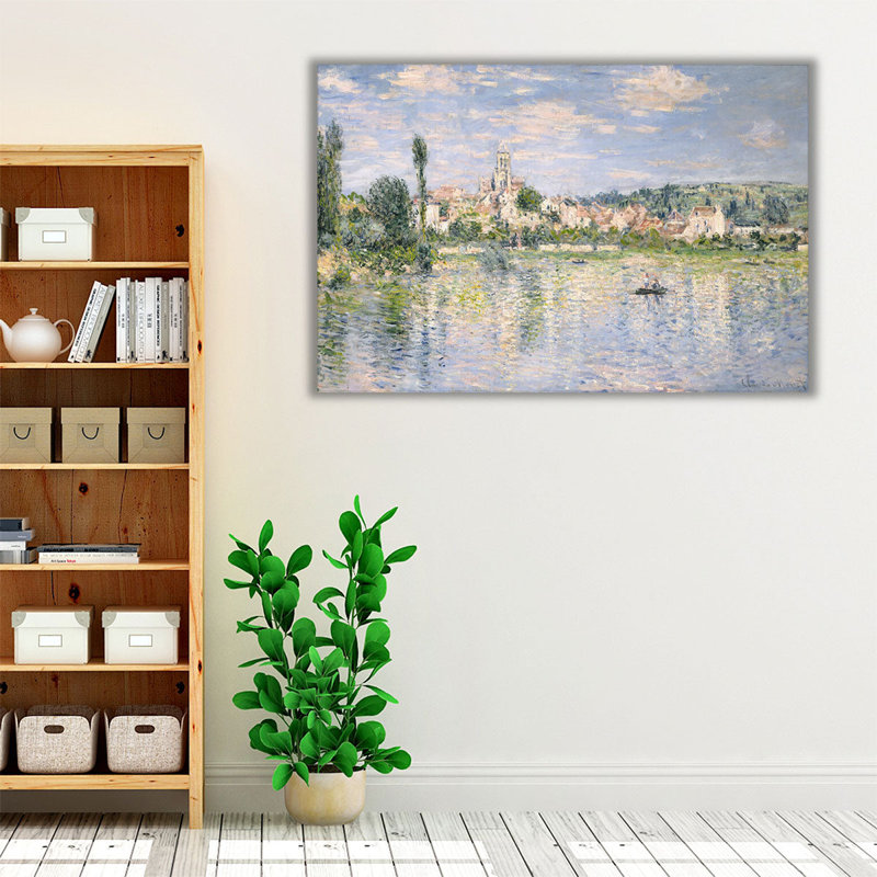 «Vétheuil in Summer, 1880», reproduction d'art sur toile, H 32 po x l 48 po