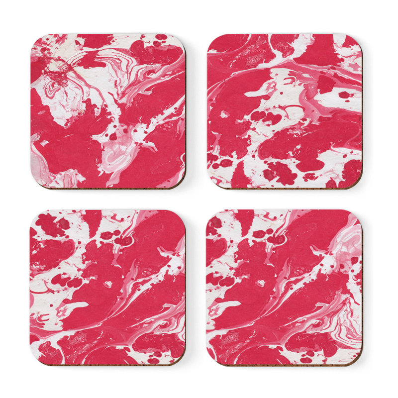 Cork Square 4 Piece Coaster Set