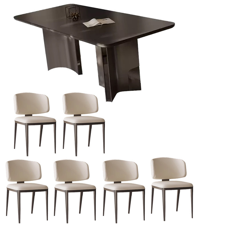 Table rectangulaire légère et moderne, H 29,53 po x L 55,12 po x l 31,5 po