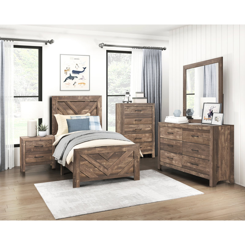Lit simple pour chambre simple brun rustique, fabriqué avec des cadres de matériaux de qualité supérieure, répondant à différentes exigences