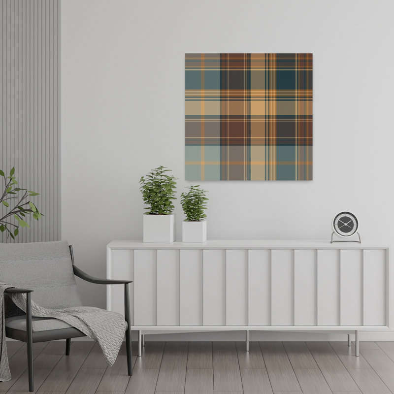 Art contemporain, art automnal traditionnel, H 24 po x l 24 po, Vert et sarcelle