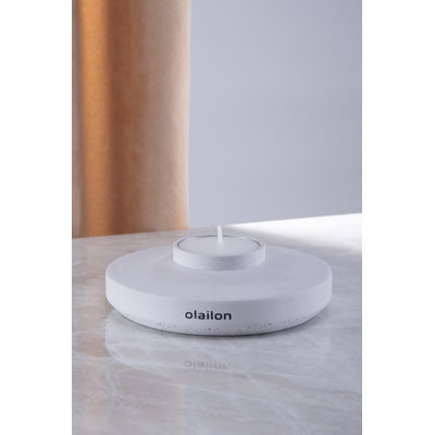 Elegant Concrete Candle, 4.1 inches Diameter | 100% Concrete with Paraffin & Soya Wax Blend | Perfect for Home Décor, Relaxation & Ambiance | Long-Lasting, Eco-Friendly Design for Any Space