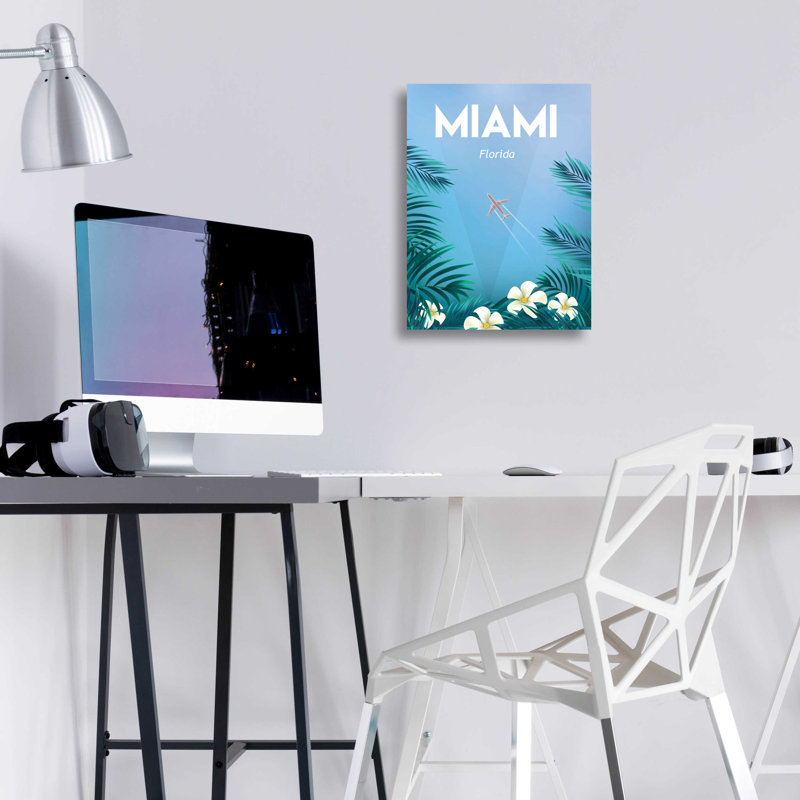 Miami - imprimé sans cadre, H 16 po x l 12 po x P 0,13 po