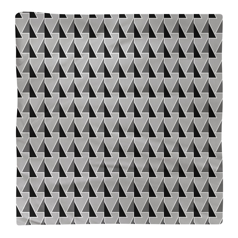Serviette de table en coton à motif de flèches déplacées, H 0,1 po x l 10 po x P 10 po, Noir, Croisé en coton