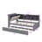Functional Platform Bed With Pull Out Trundle Shelving Units And Storage Headboard-1077292148