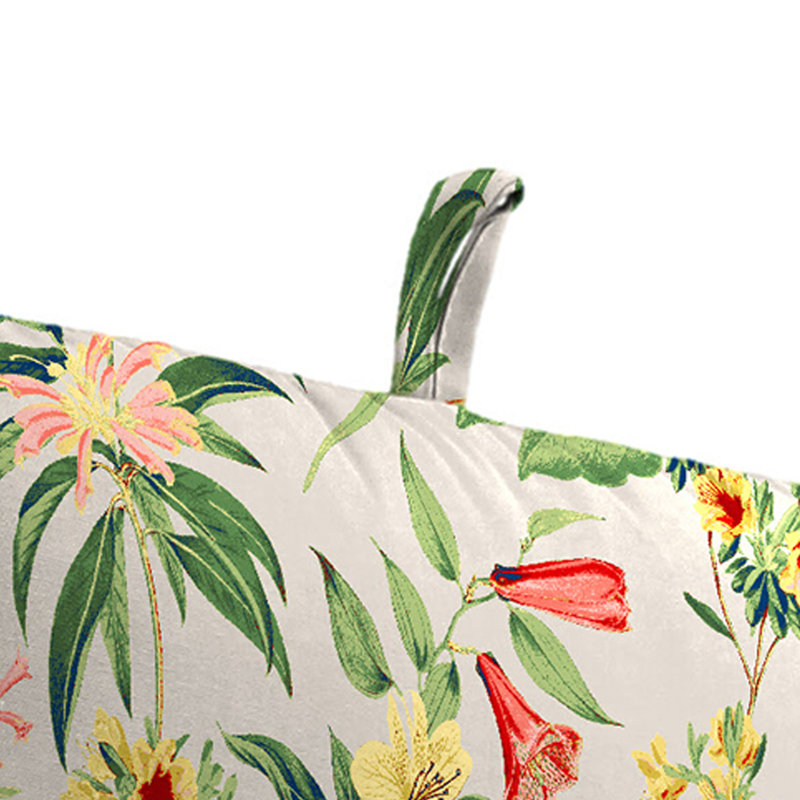 Byrom 22" x 45" Outdoor Chair Cushion with Ties and Loop, Norrah Ginger