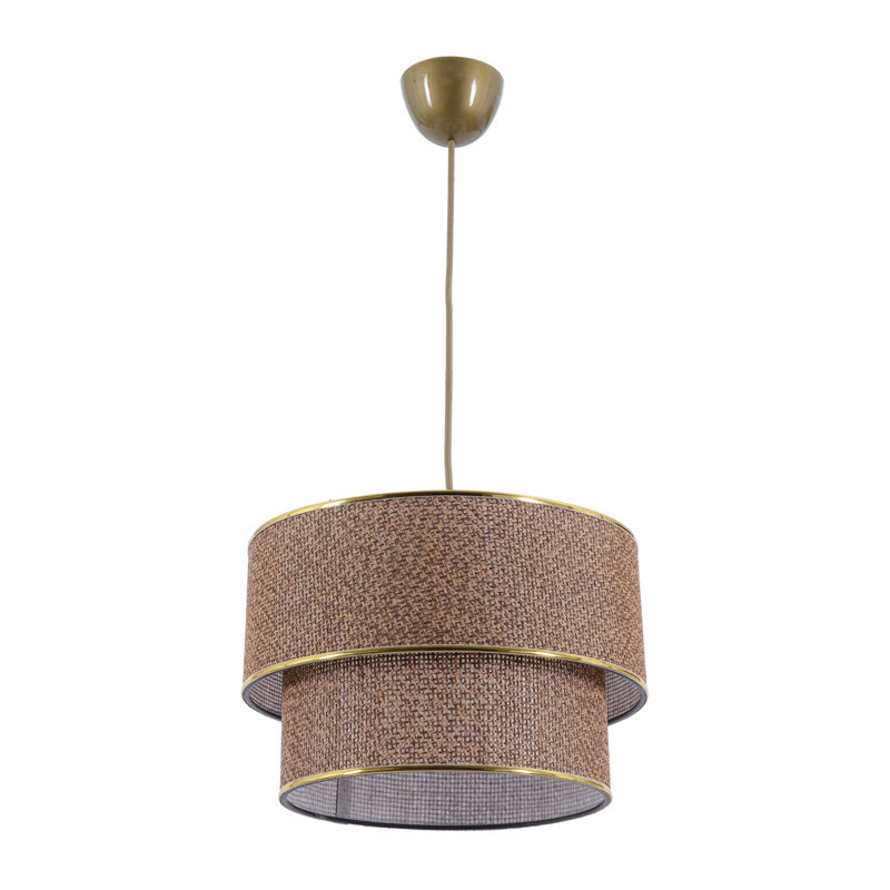 Lustre beige élégant avec câble réglable, structure en métal, 27,6 po x 27,6 po x 27,6 po | Certifié CE, douille E27 (40 W maximum) | Parfait pour la salle à manger, le salon ou le vestibule, design moderne et élégant