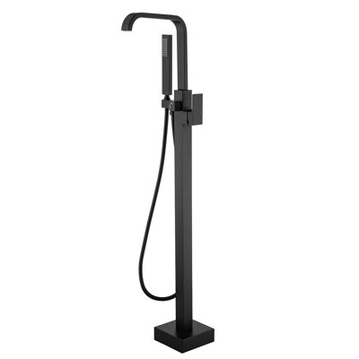 1 Handle Floor Clawfoot Tub Faucet with Diverter