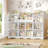 55.2"W Bookcase With 6 Closed Cubes & 4 Open Compartments-674307718