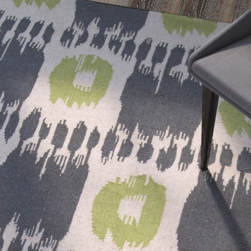 Crisler Wool Ikat Indoor Rug, Rectangle 3'6" x 5'6"