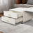  Expandable  Coffee Table With Rotatable Top And Wheels