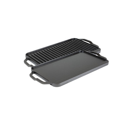 25.4cm Cast Iron Grill & Griddle Pan