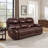 85.5''Wide Genuine Leather Pillow Arms Power Reclining Sofa With USB Charger And 2 Cup Holders-2061286475