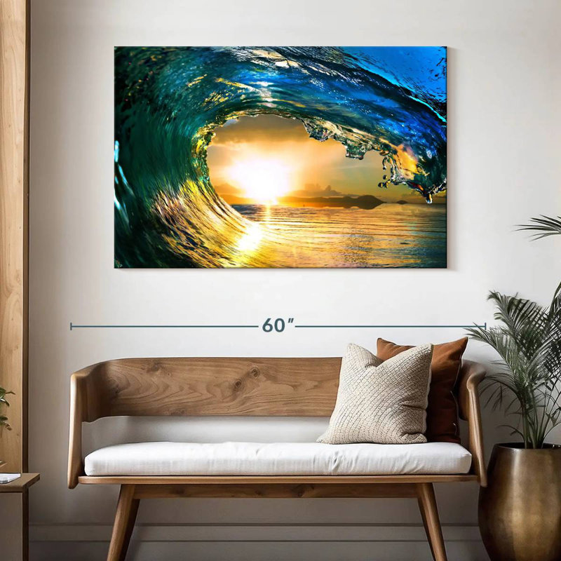 Gillard Sunset Ocean Wave, H 32 po x l 48 po