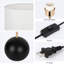 Lampe de table noire 26,4 "