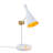 Modern Bedside Swing Arm Metal Table Lamp, White