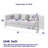 Kyng Sectional Sofa with 2 Pillows, Comfort Sectional Sofa-Deep Seating Sectional Sofa, Soft Sitting for Living Room, Bedroom-590730427-590788652