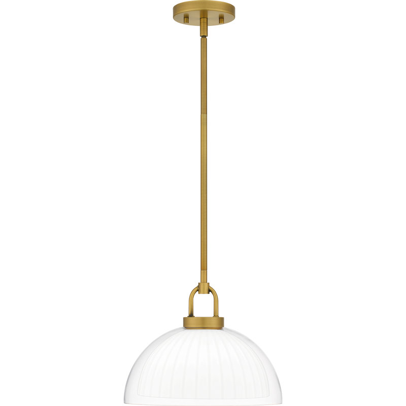 Abderrahman 1-Light Brushed Gold Pendant Light