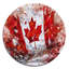 Drapeau canadien flottant - art mural rond en métal-88627543