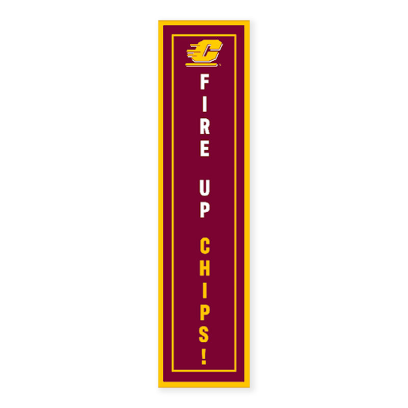 Central Michigan University Maroon and Gold Framed Canvas Print