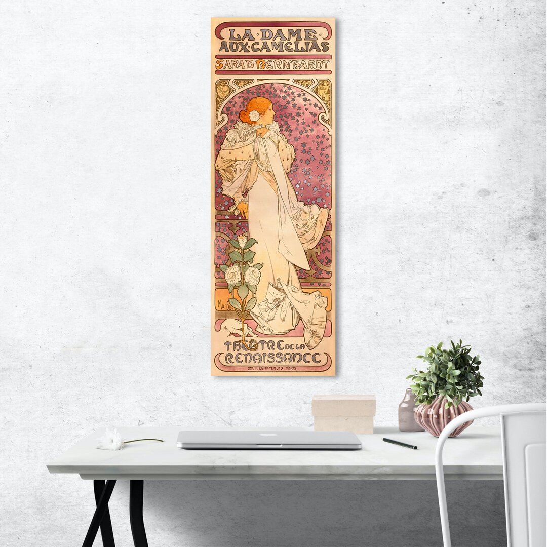 Leinwandbild La Dame Aux Camélias von Alphonse Mucha