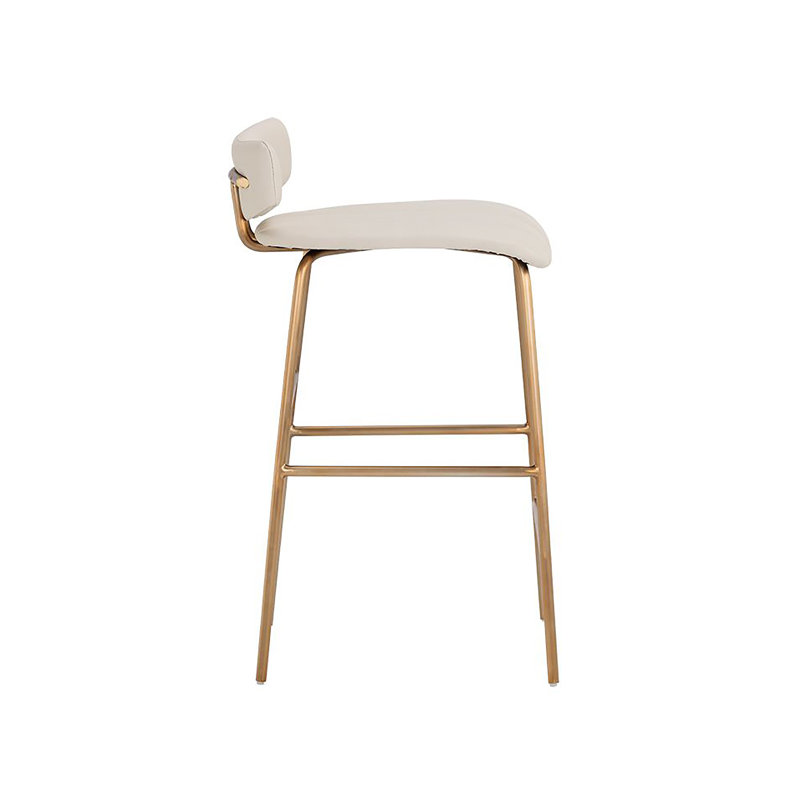 Lorelei Upholstered Stool, Cream Performance Basketweave, Counter Stool (26" Seat Height)