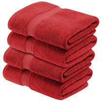 SussexHome Hotel-Quality Large Bath Towels - Ultra-Absorbent 100% Natural  Cotton Bath Sheet Towels for Bathroom - 35 x 70 Inches Wide-Bordered Design Plush  Thick Luxury Bath Towels - Pack of 4 