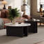 Table basse ronde en pierre micro-cristalline