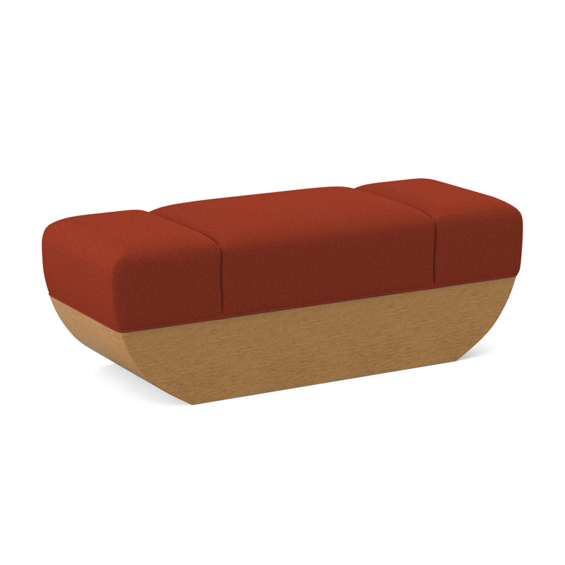 Ark Upholstered Bench, Margaret Tangelo Polyester Blend, Amber