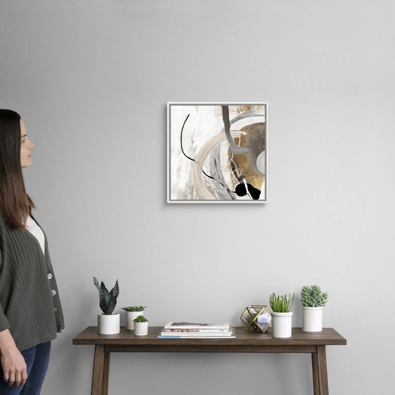 Tangled II, reproduction d'art sur toile, Toile avec cadre flottant, H 17,25 po x l 17,25 po, Blanc