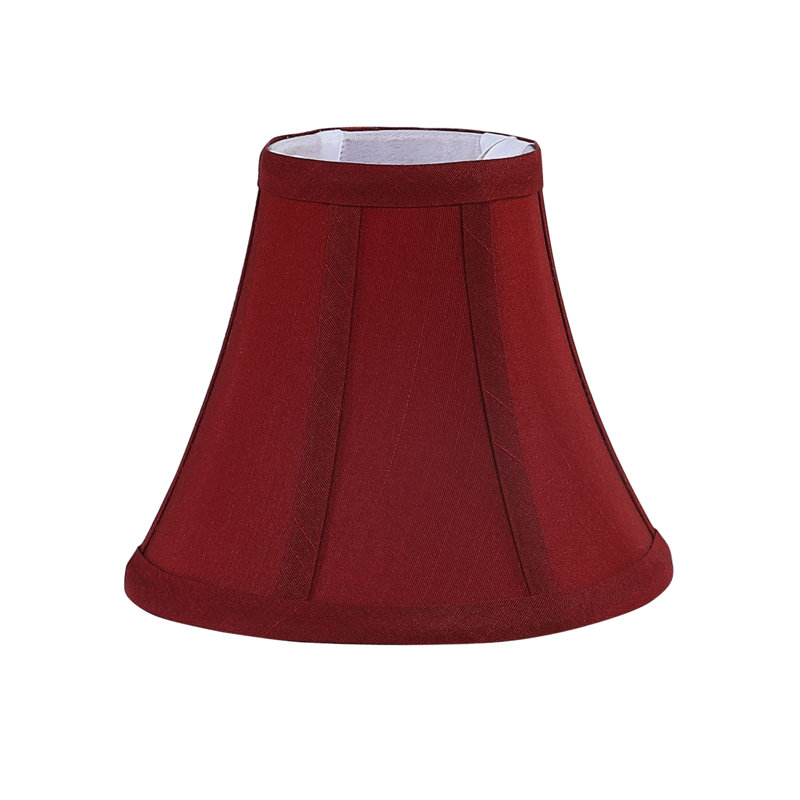 Rust Faux Silk Bell Lamp Shades for Chandeliers, Set of 6