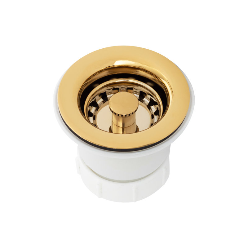 Drain de panier 2 ", Blanc / or