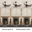 Ventilateur de plafond de 52 pouces avec lumières et chaînes de traction