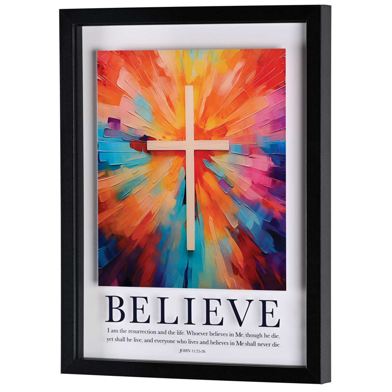 «Believe Cross», art mural encadré