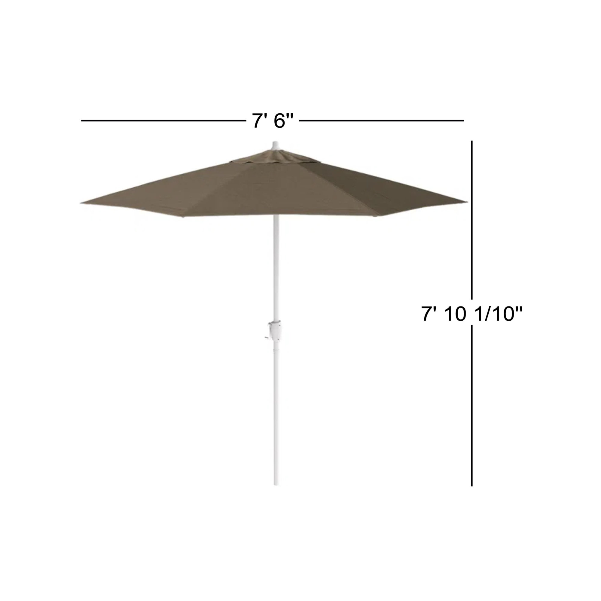 Kenne Sunbrella® Outdoor Umbrella, Taupe Sunbrella®, 90" W x 90" D