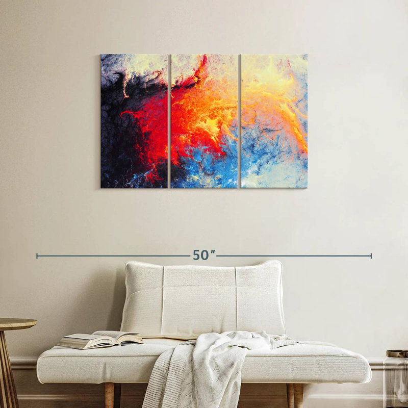 Avery Ice Flame Abstract, 24" H x 38" W
