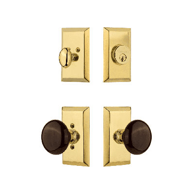 Nostalgic Warehouse Studio Entry Set with Porcelain Knob