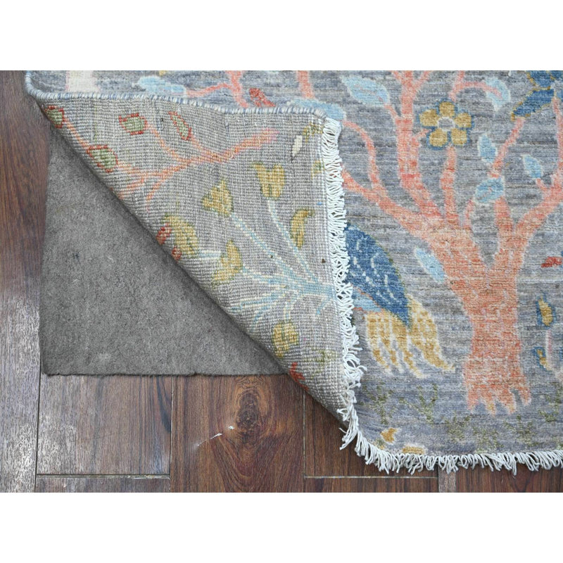 Tapis de couloir gris dauphin noué à la main 2 pi 6 po x 5 pi 9 po 77CD5A48723C48A789550FA9FAA60BA3
