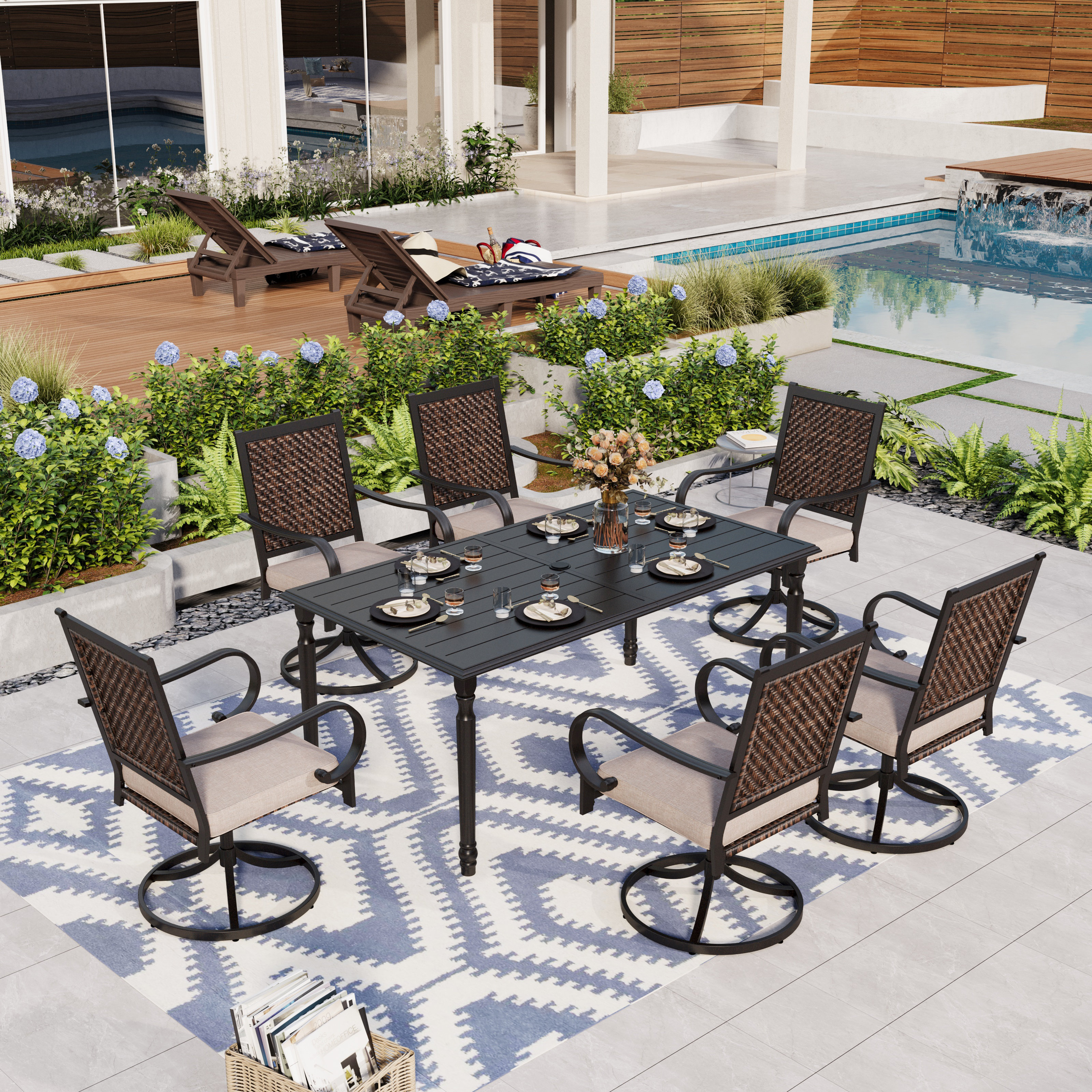 big lots patio table with umbrella Broyhill Big Lots Patio Dining Furniture Broyhill Big Lots Patio Table With  Umbrella Hole Black Round Patio