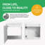 Meuble-lavabo simple 20 po avec plateau en résine Louca