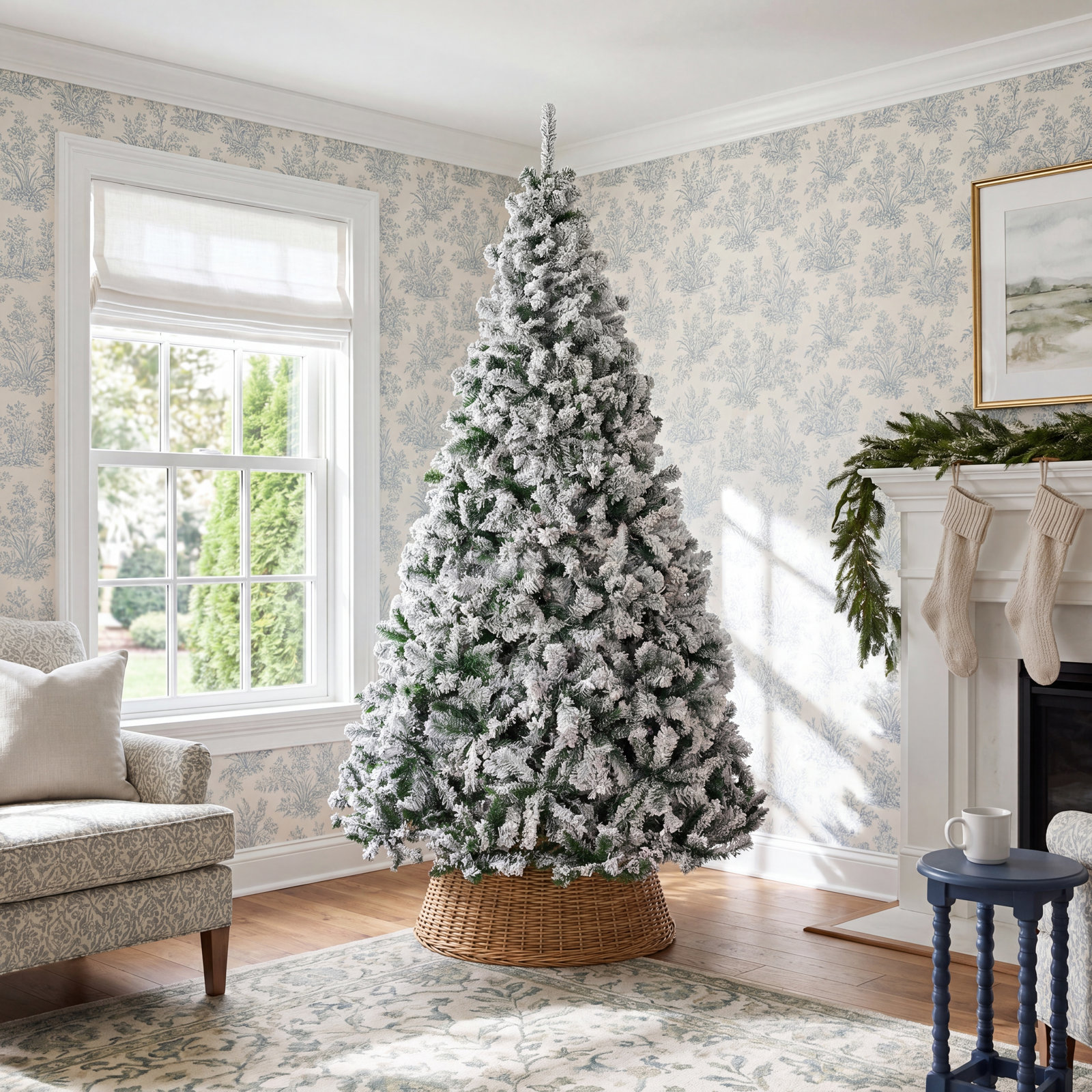 Frosted Pine Christmas Tree, 7.5'