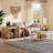 Rounded Corner End Table with Vertical Wave Grain Legs and Functional Storage