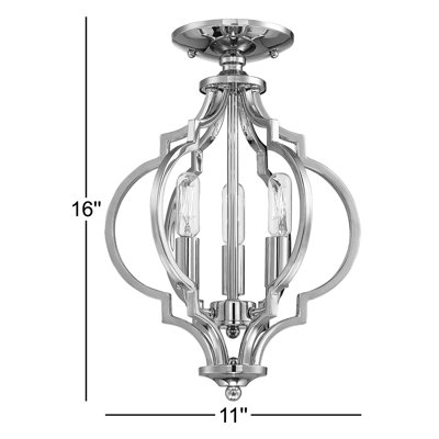Oswald 3-Light 11" Flush Mount in Bronze