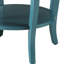 Élégante table bleu sarcelle avec tablette en bois - s'adapte à divers thèmes-1781947618
