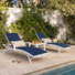 Ensemble de chaises longues de patio en aluminium rembourré Chandrine