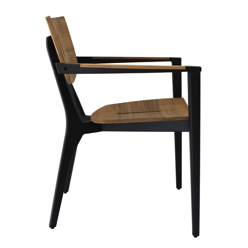Diuna Outdoor Teak Dining Armchair, Anthracite